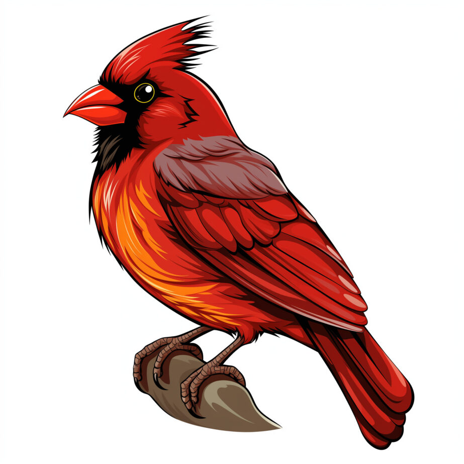 Cardinal Bird Coloring Page 2Original image