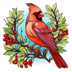 Page à Colorier Du Cardinal - Image d'origine