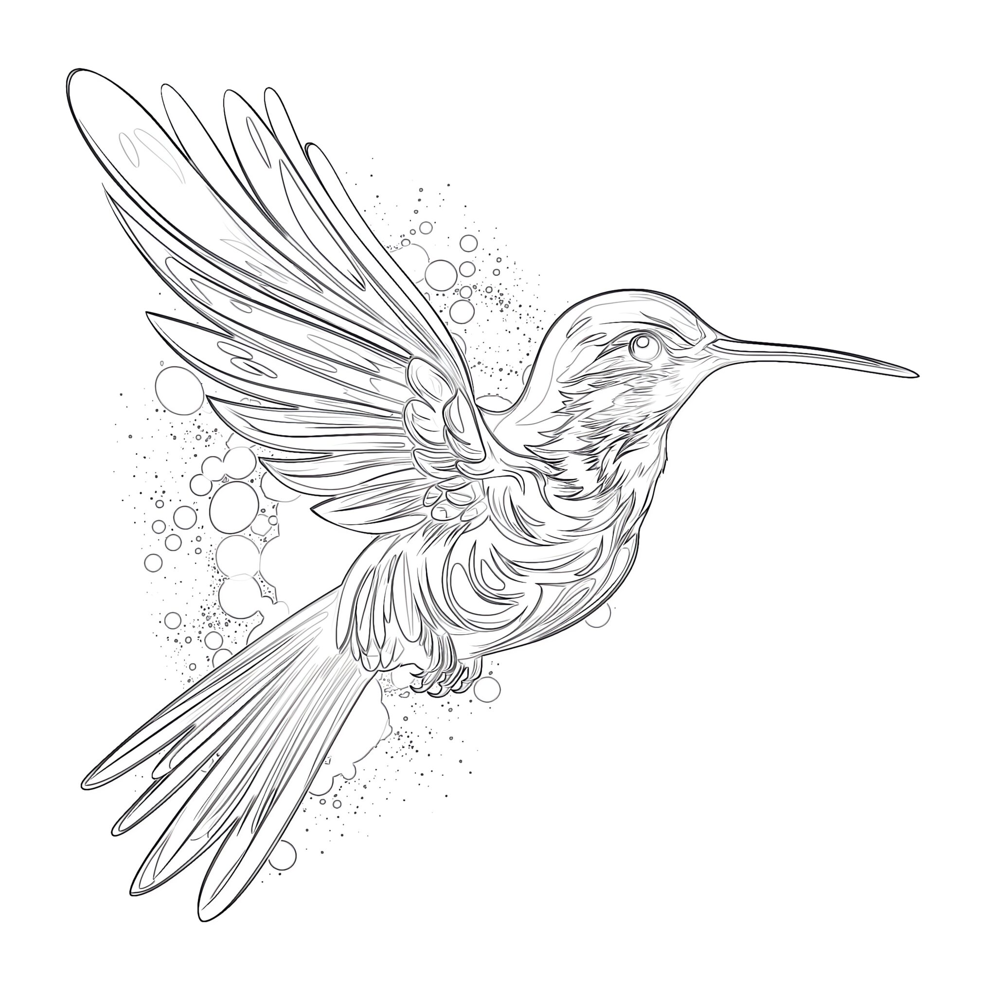 Hummingbird Coloring Page | Coloring Pages Mimi Panda
