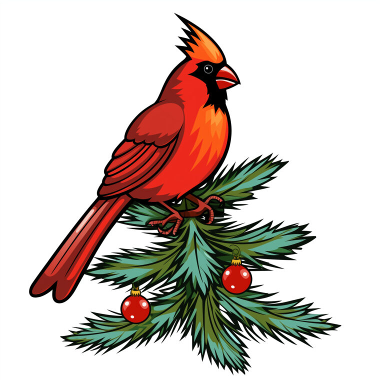 Coloring Page Of a Cardinal | Coloring Pages Mimi Panda