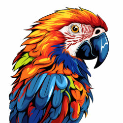 Coloring Page Of a Parrot - Origin image