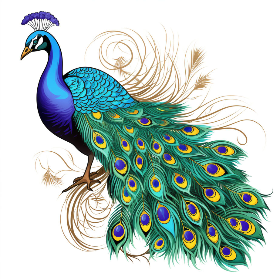 Coloring Pages Of a Peacock 2Original image