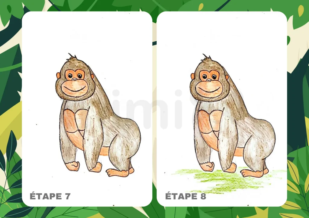 Comment Dessiner un Gorille Étape 7 8