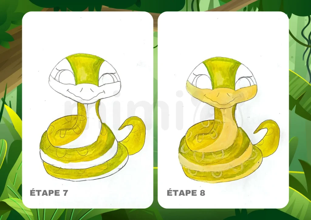 Comment Dessiner un Serpent à Sonnettes Étape 7 8