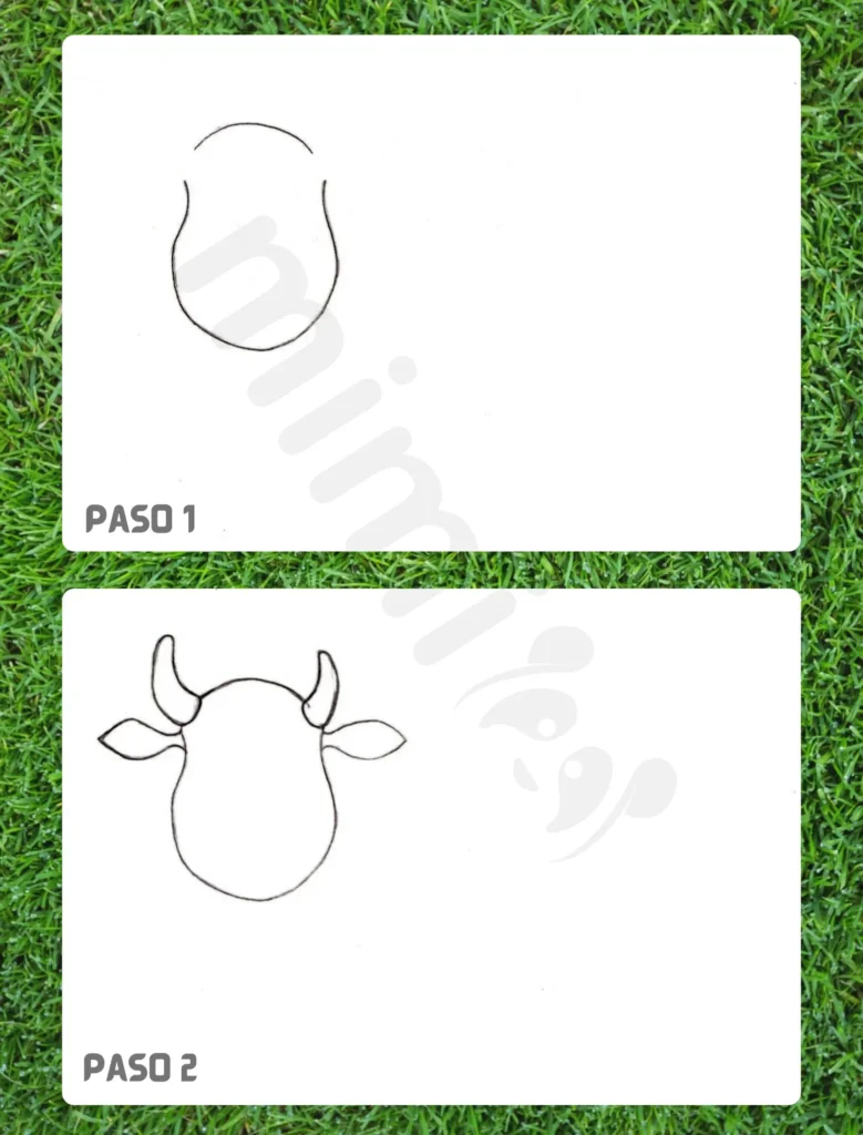 Cómo Dibujar una Vaca Paso 1 2