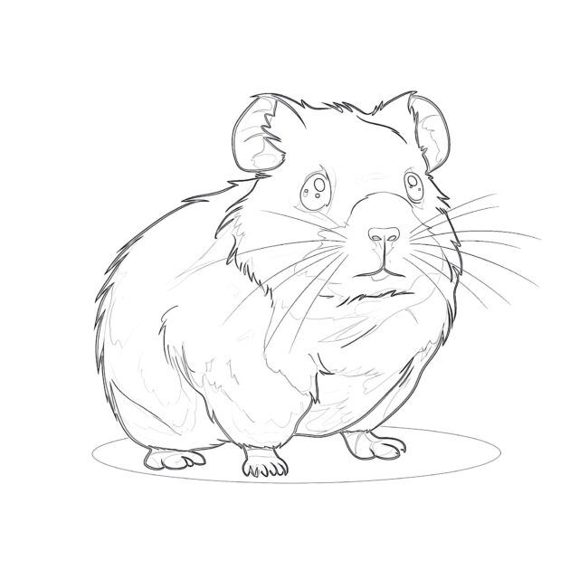 Hamster Coloring Page | Coloring Pages Mimi Panda