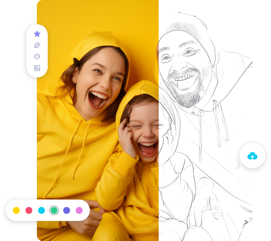 Coloring pages from your photos
