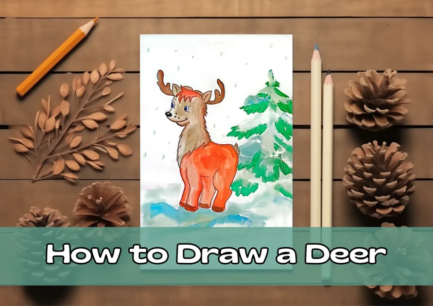 How to Draw a Deer for Kids (Animals for Kids) Step by Step |  DrawingTutorials101.com
