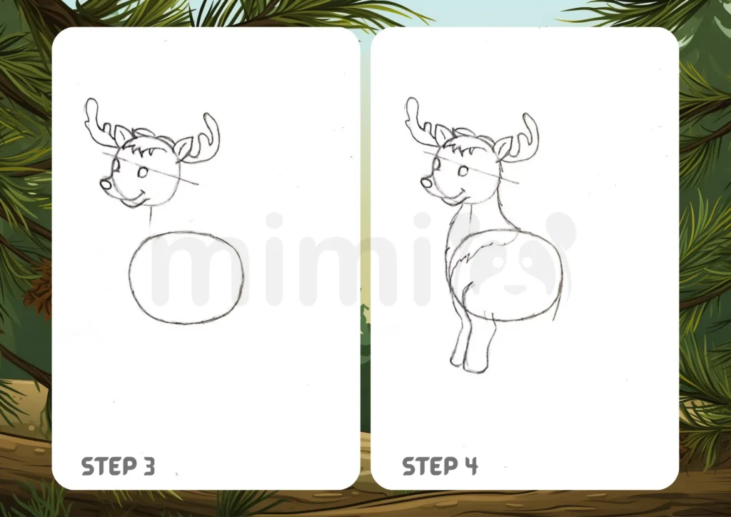 How to Draw a Deer Step 3 4