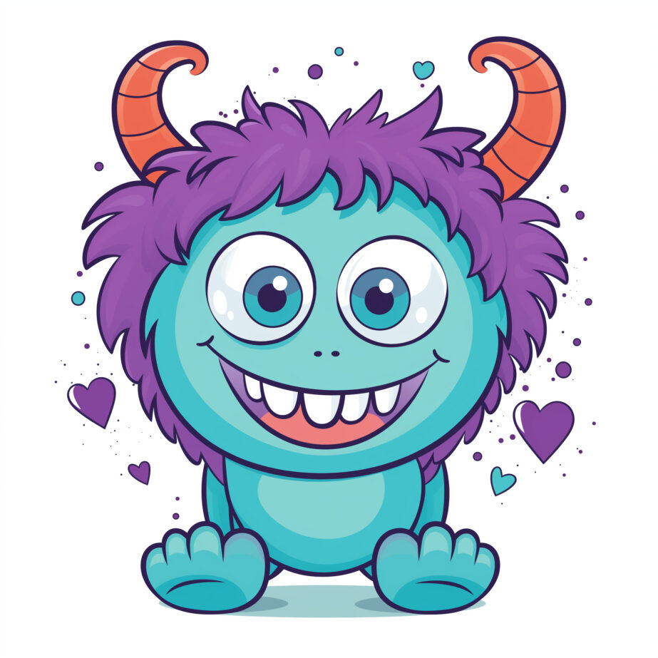 Love Monster Coloring Page 2Original image