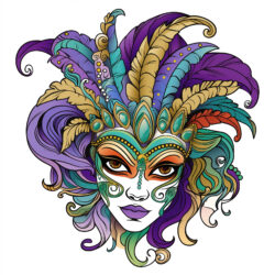 Mardi Gras Coloring Page - Origin image