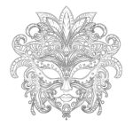 Mardi Gras Mask Coloring Page