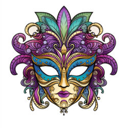 Mardi Gras Mask Coloring Page - Origin image
