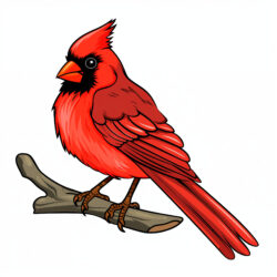 Cardinal Boréal Page à Colorier - Image d'origine