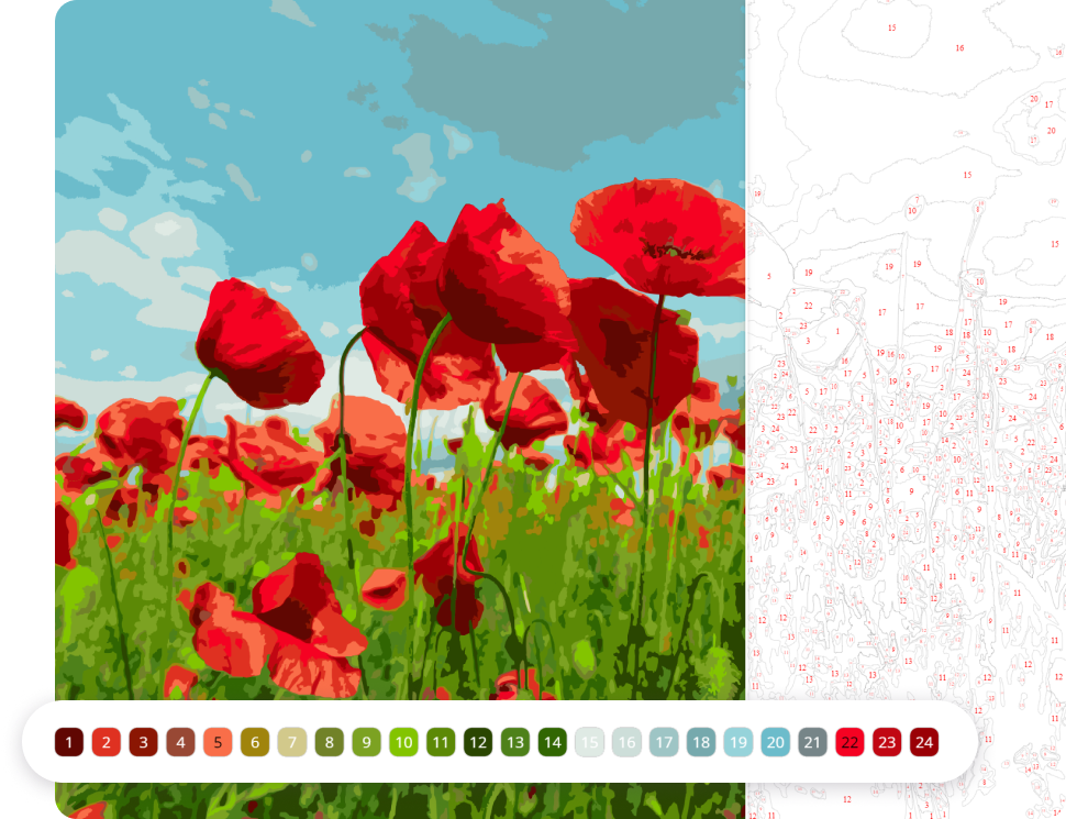 The best paint by numbers made from your photo or image