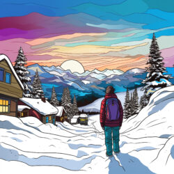 Snow Day Coloring Page - Origin image