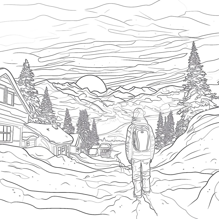Snow Day Coloring Page