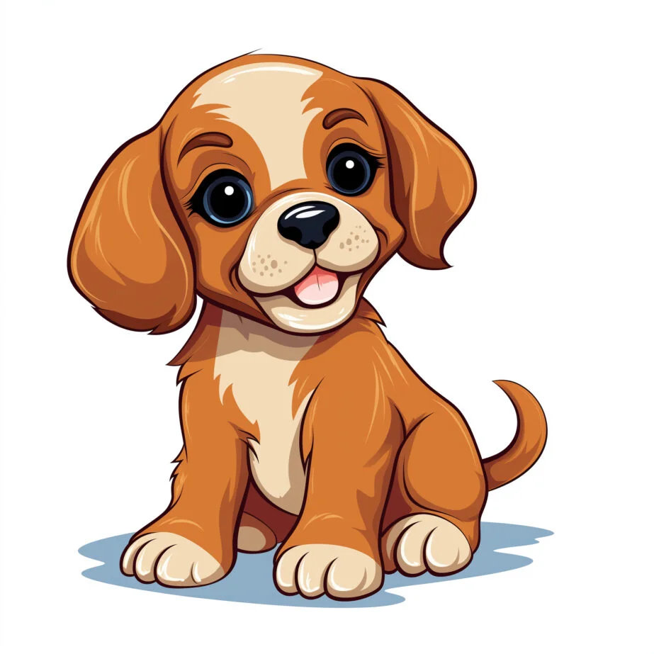 Schattige Puppy Kleurplaten 2