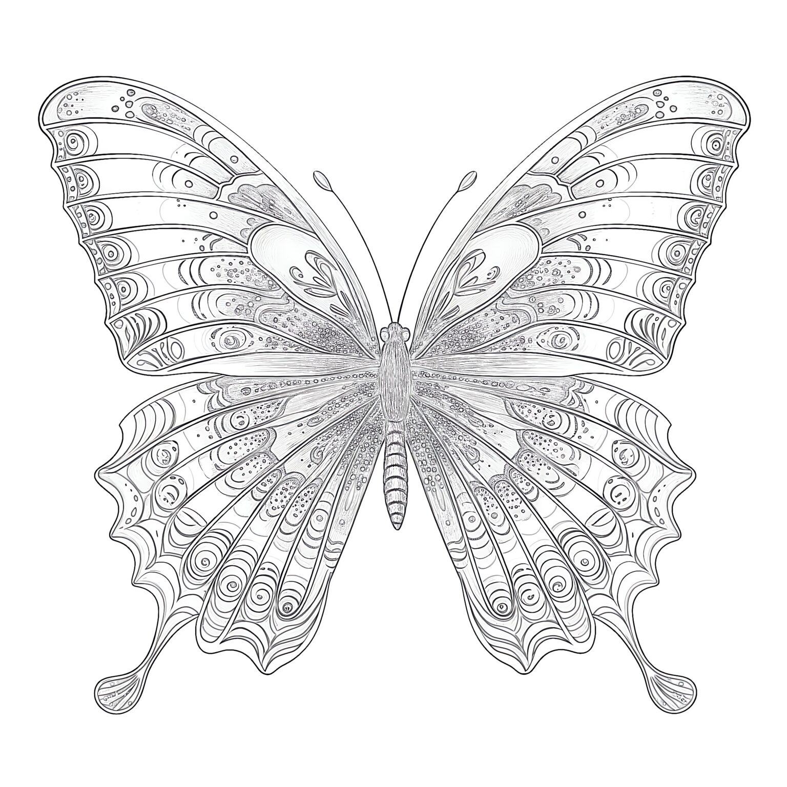 Amazing Butterfly Coloring Pages For Adults | Coloring Pages Mimi Panda