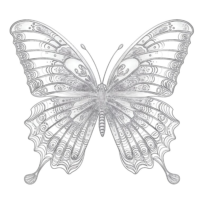 Amazing Butterfly Coloring Pages For Adults | Coloring Pages Mimi Panda