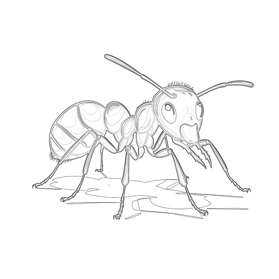 Ant Coloring Page Free