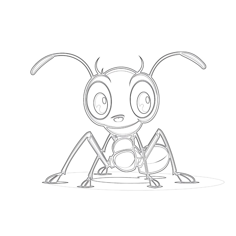 Ant Coloring Pages For Preschoolers