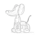 Page de Coloriage du Chien Ballon