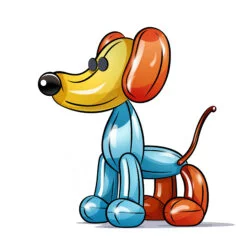 Balloon Dog Coloring Page - Origin image