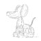 Balloon Dog Coloring Page Coloring - Balloon Dog Coloring Page 60x60 