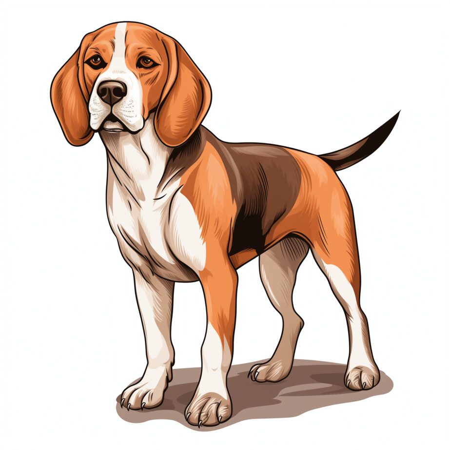 Beagle-Malvorlage 2