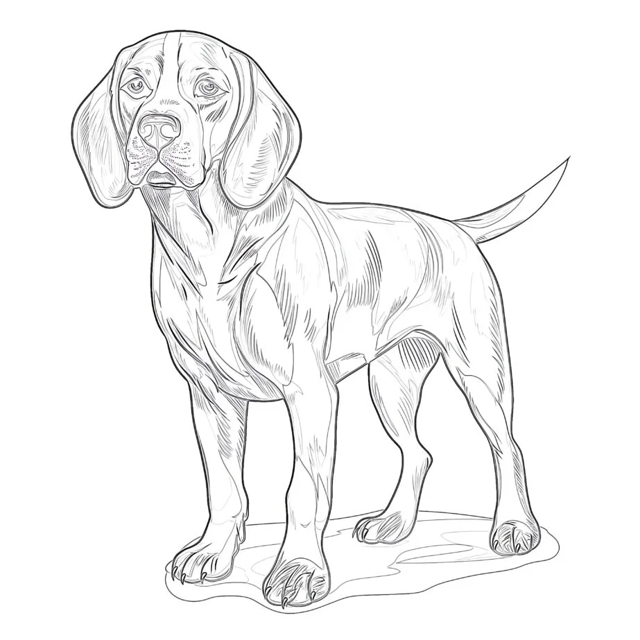 Beagle Coloring Page | Coloring Pages Mimi Panda