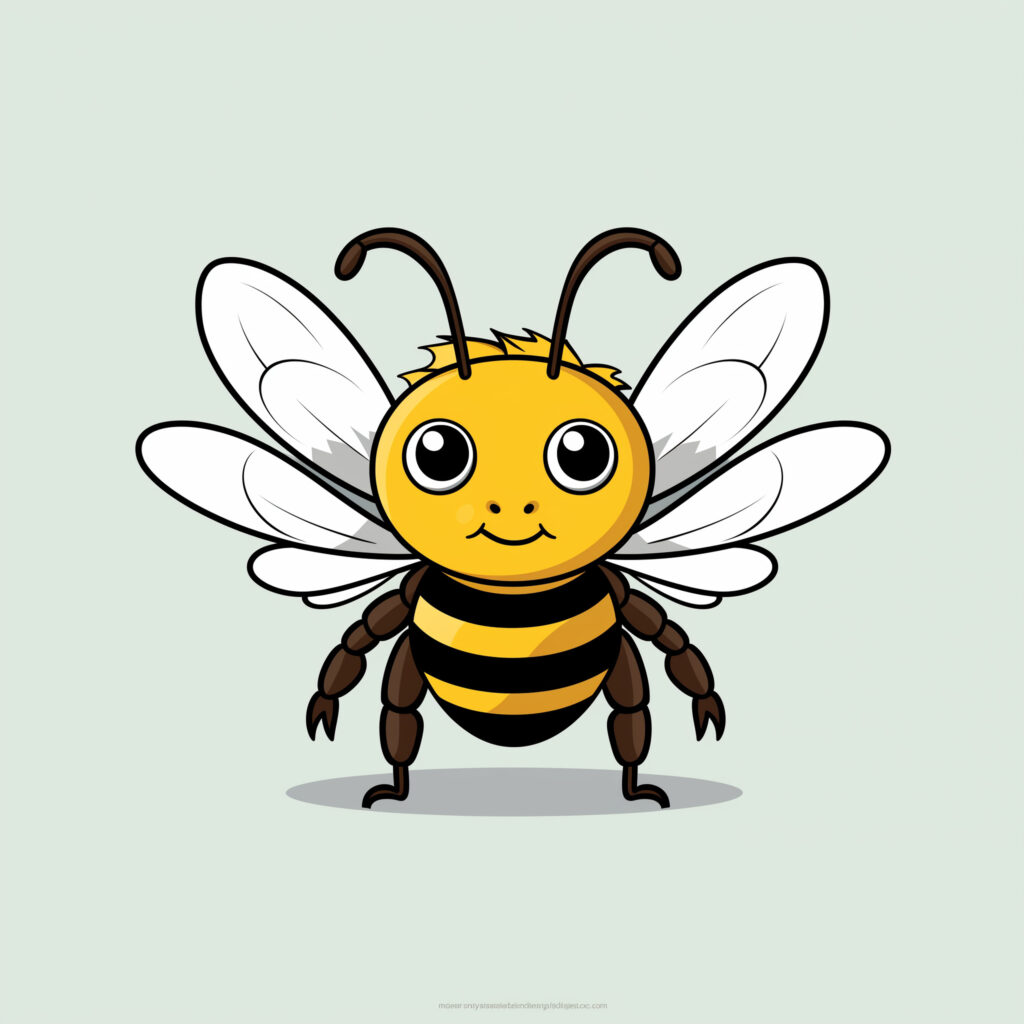 Bee Coloring Page Printable | Coloring Pages Mimi Panda