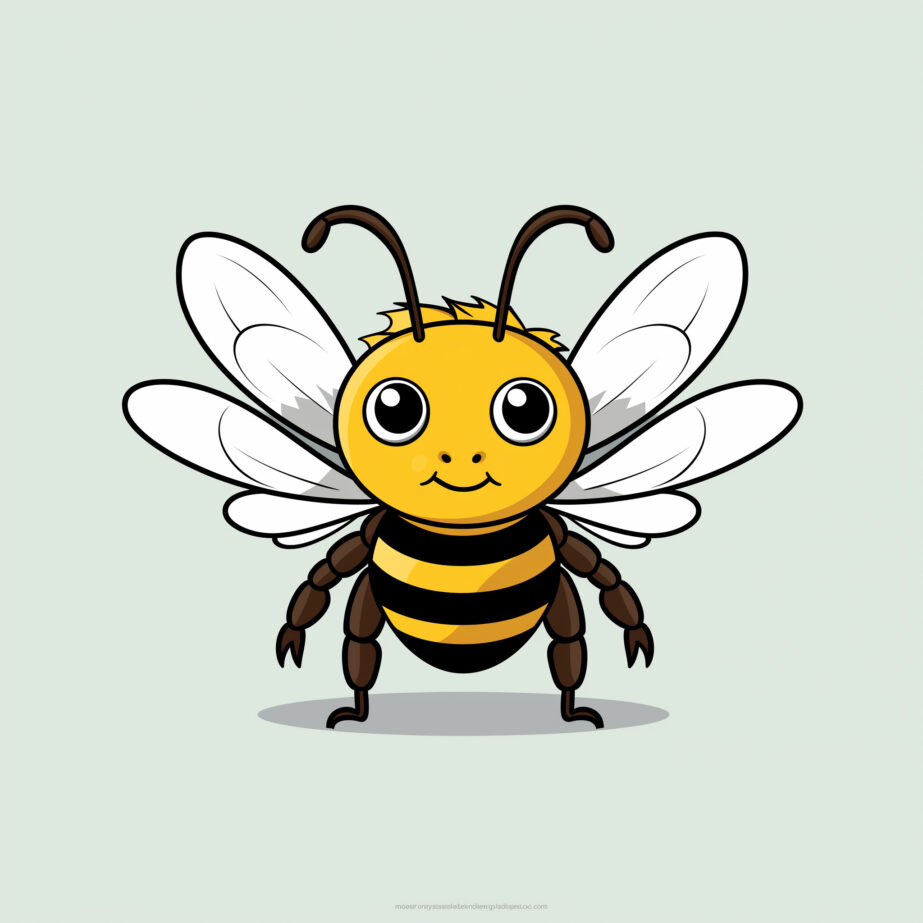 Página para Colorear de Abejas Imprimible 2