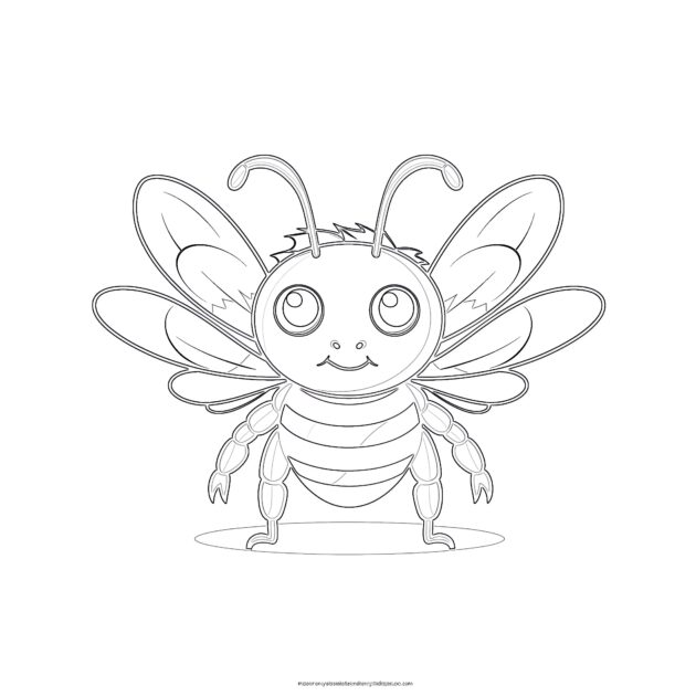 Online Coloring Bee Coloring - Bee Coloring Page Printable 630x630 