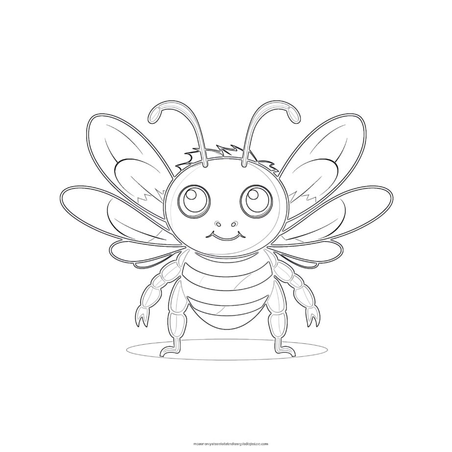 Bee Coloring Page Printable