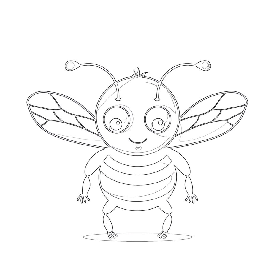 Bee Coloring Pages Free Printable