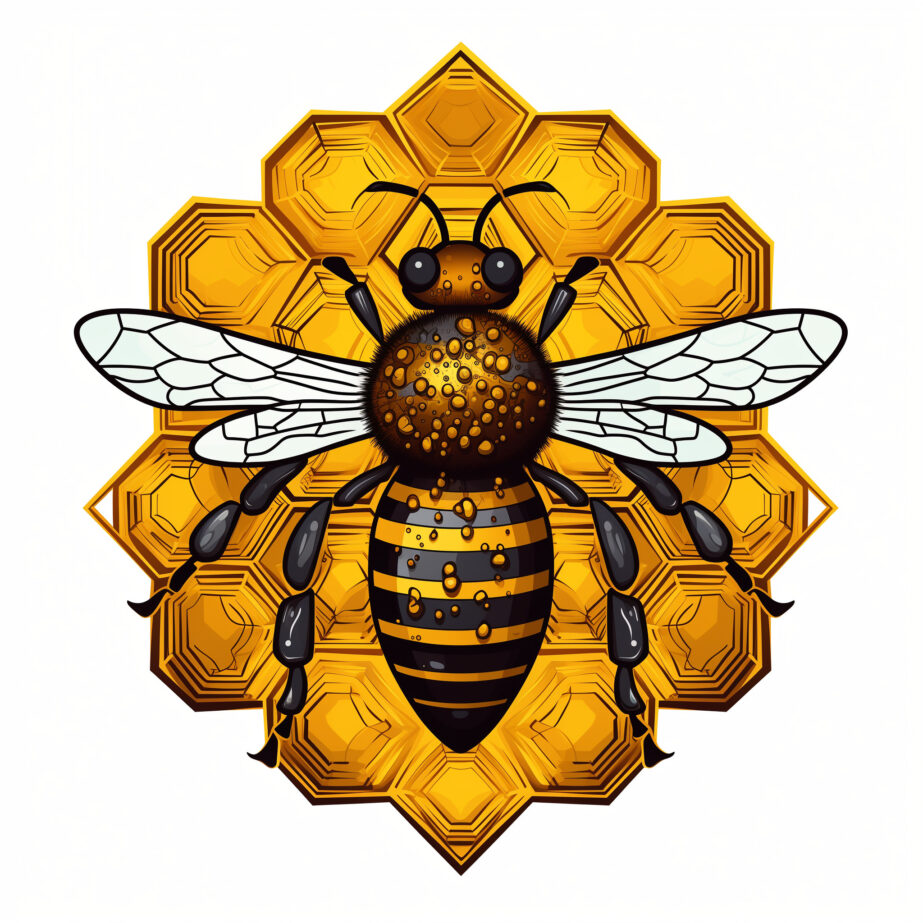 Bee Honeycomb Coloring Page 2Original image