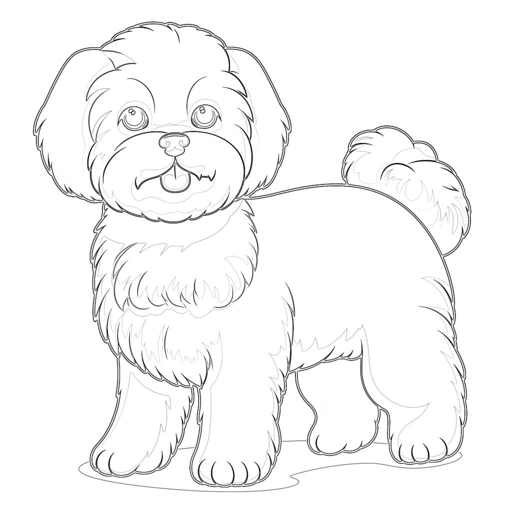 Pomeranian Dog Coloring Page Coloring Pages Mimi Panda pomeranian-dog-coloring-page-coloring-pages-mimi-panda