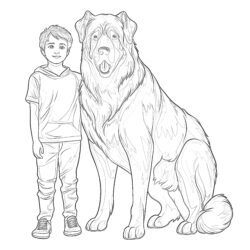 Duży Pies Kolorowanki - Kolorowanka do druku