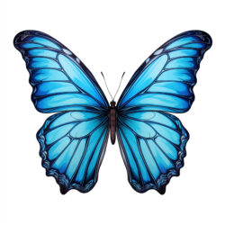Blauer Morpho Schmetterling Ausmalbild Seite - Ursprüngliches Bild