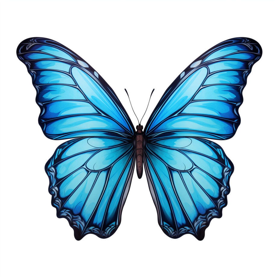 Blue Morpho Butterfly Coloring Page 2Original image