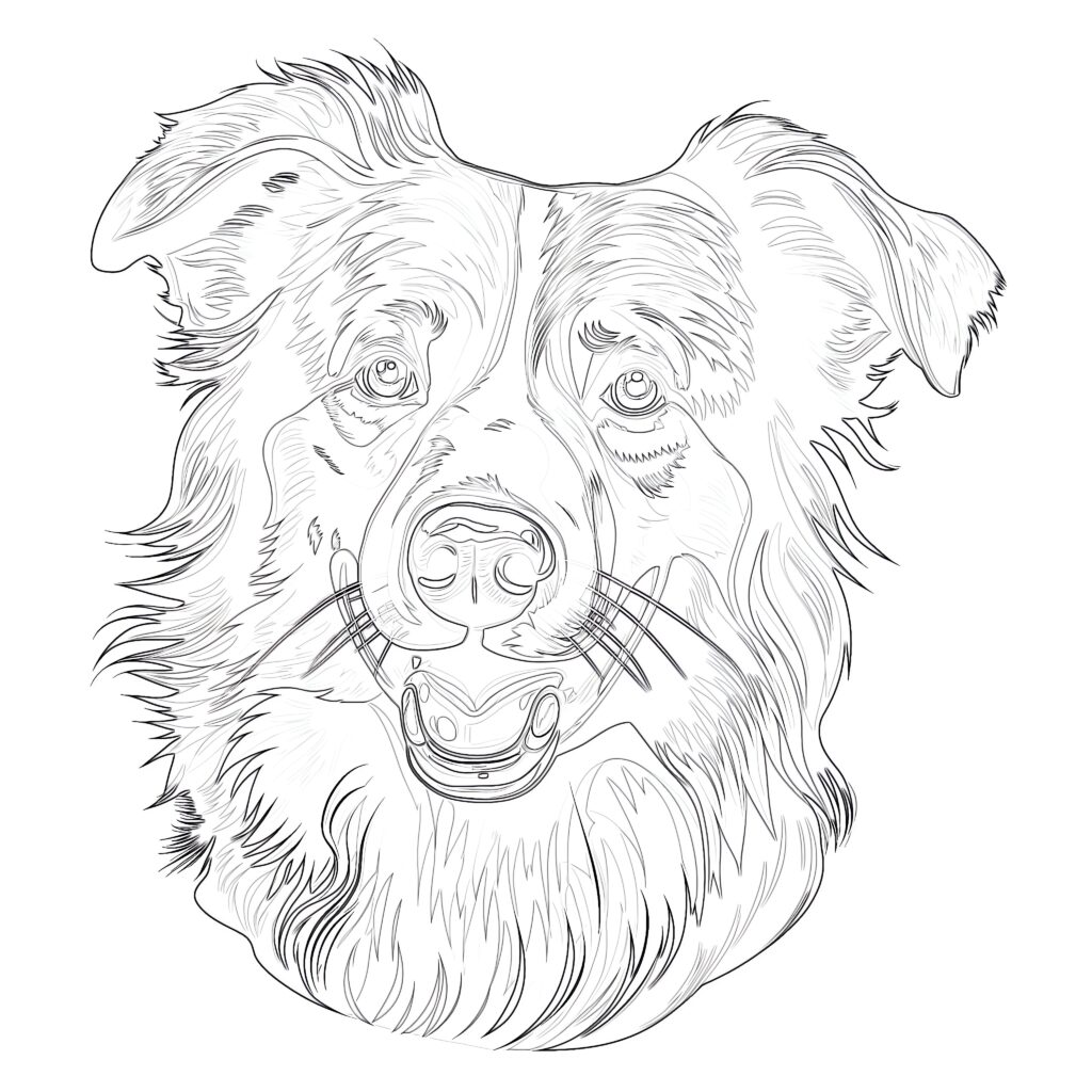 Border Collie Coloring Pages | Coloring Pages Mimi Panda