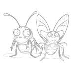 Pages à colorier de bugs et d’insectes