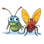 Pages à colorier de bugs et d’insectes 2 2