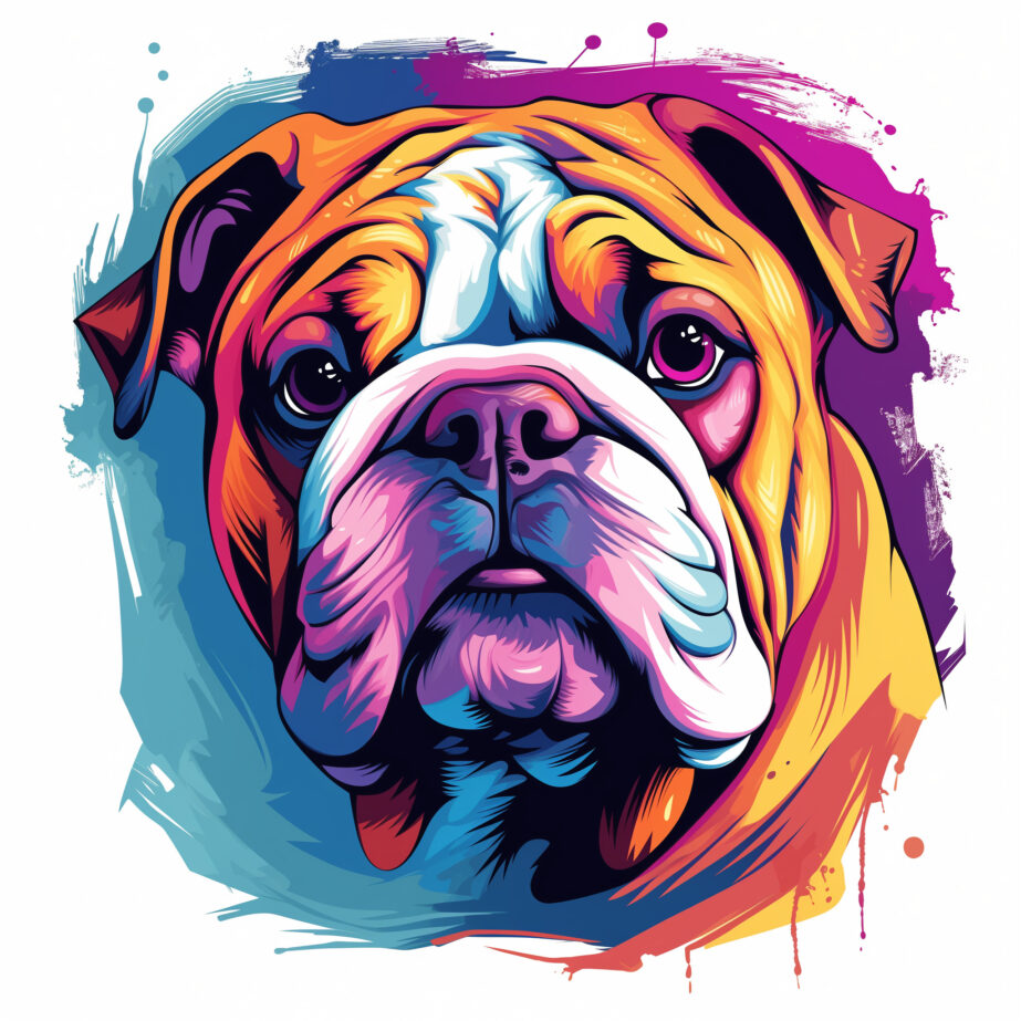 Bulldogge Färbung Seiten für Erwachsene 2