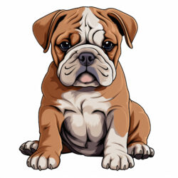 Páginas Para Colorear de Cachorros de Bulldog - Imagen de origen
