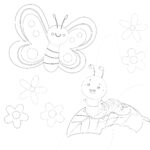 Butterfly And Caterpillar Coloring Pages