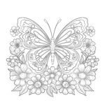 Butterfly And Flower Coloring Pages Printable