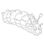 Butterfly Caterpillar Coloring Pages