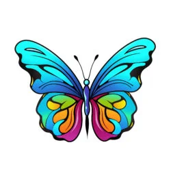 Butterfly Coloring Page Simple - Origin image